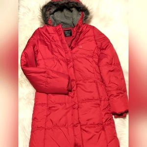 Calvin Klein Puffer Coat Winter Jacket Girls Large 12 / 14 Hooded CK Long Parka